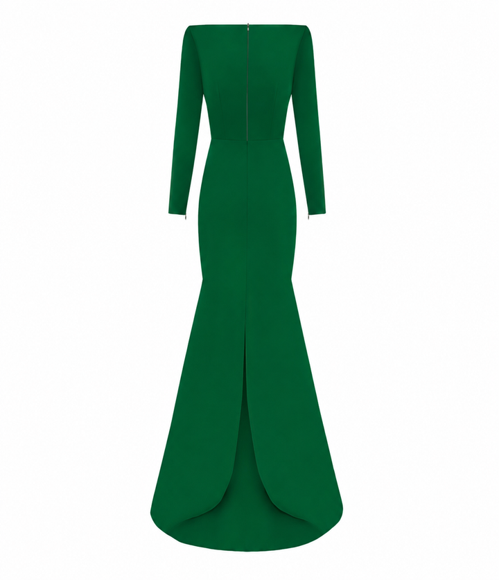 Emerald Structured Bustier Evening Gown – VIRENA
