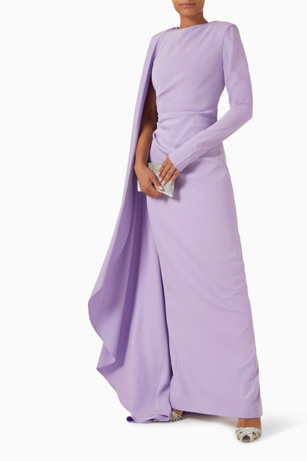 فستان منسدل بأكمام متدرجة غير متماثلة – ليلارا