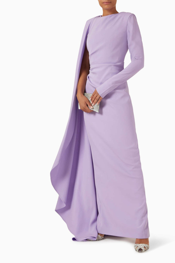 فستان منسدل بأكمام متدرجة غير متماثلة – ليلارا