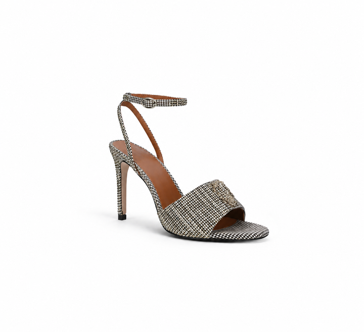 Crystal Ankle Strap Stiletto Sandals - Glissara