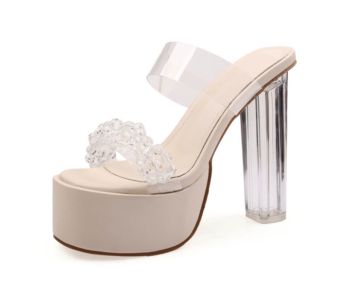 Crystal Clear Platform Heels – Lumi