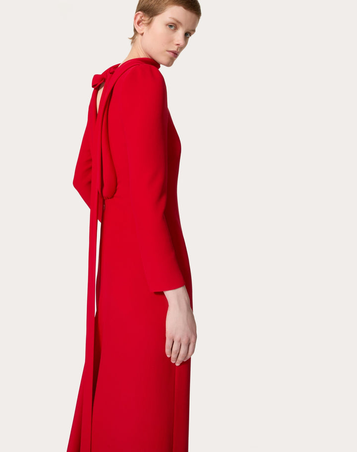 long-sleeve high-neck column gown – SCLETTA