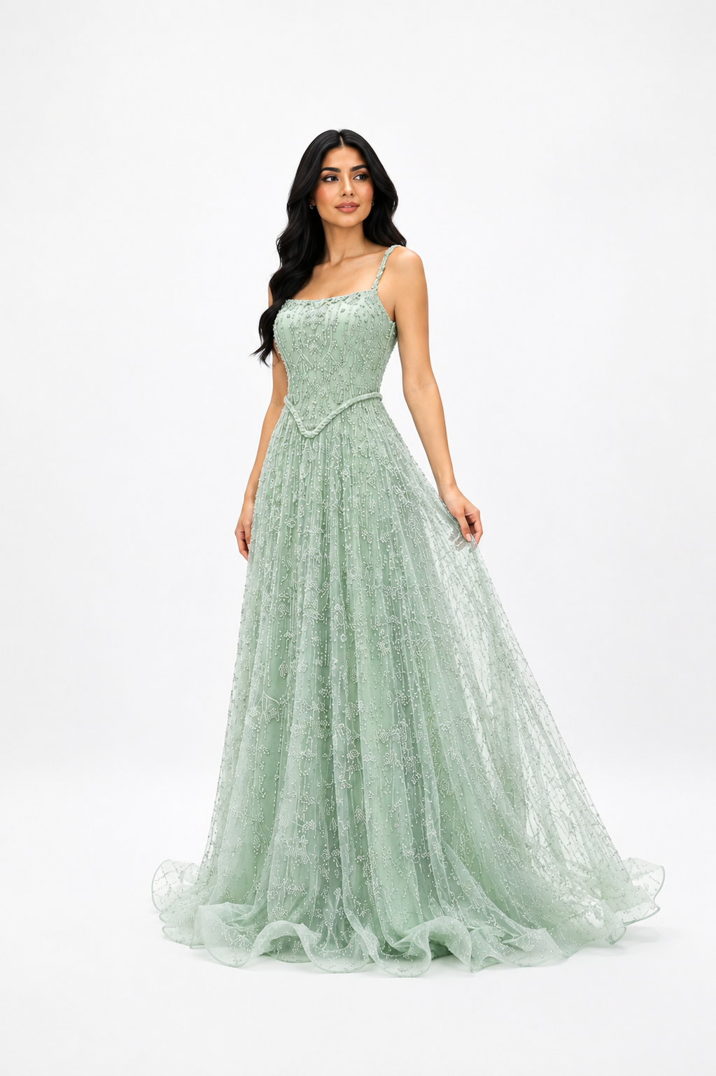 Glitter Corset A-Line Maxi Dress – RUBINA