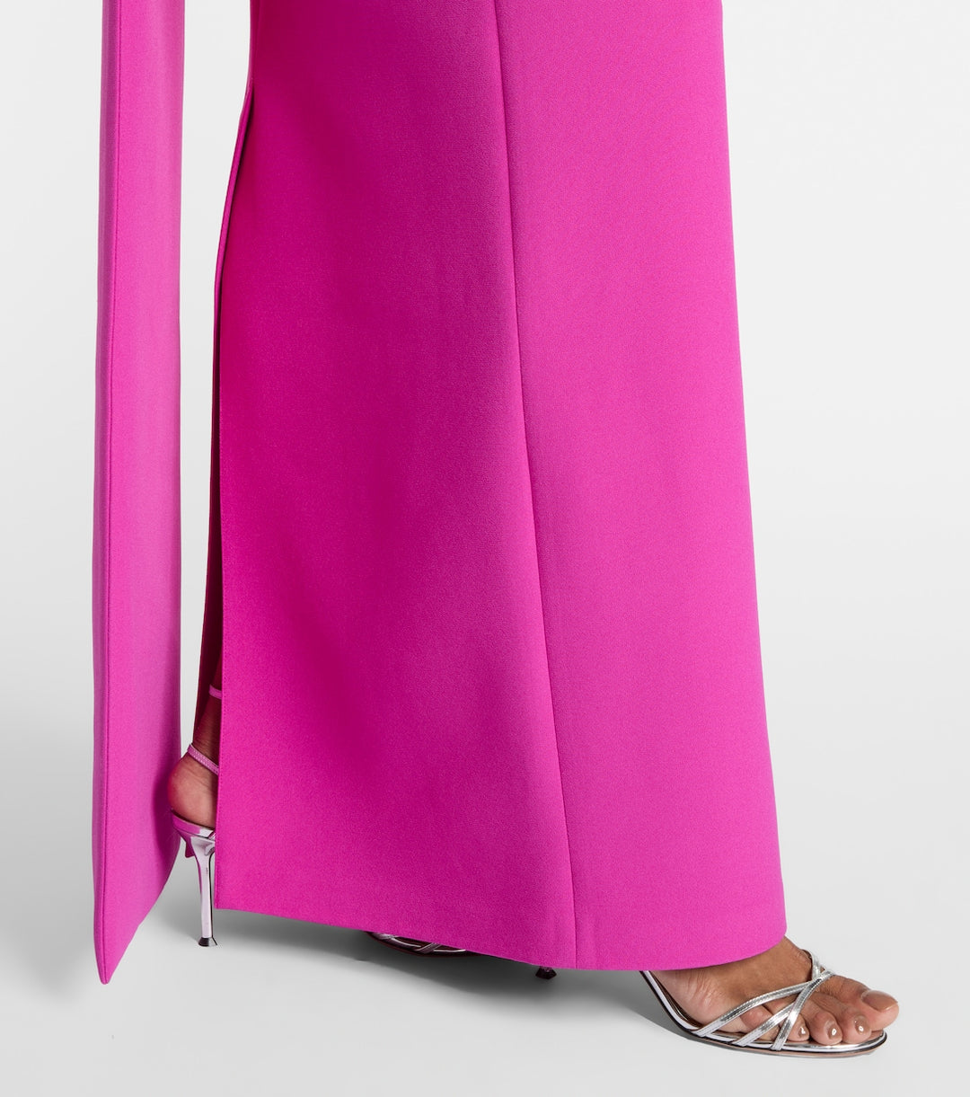 Embellished cape gown with straight silhouette – SKYLA