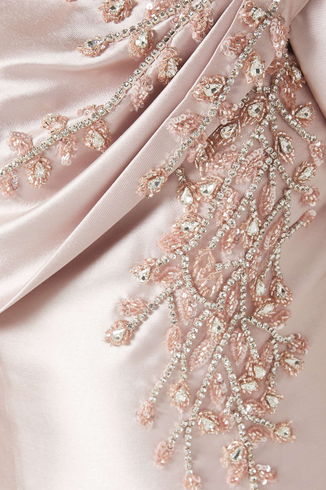 Off-shoulder mermaid gown with embellished drape – CELESTE