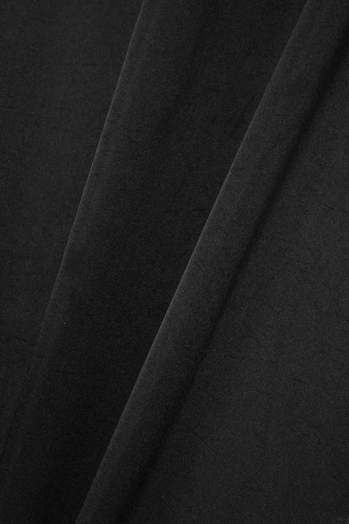 satin midi dress with feather cuffs – NOIR PLUME