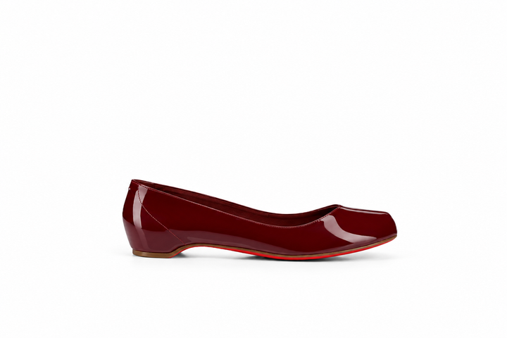 Patent Square-Toe Ballet Flats - Merovia