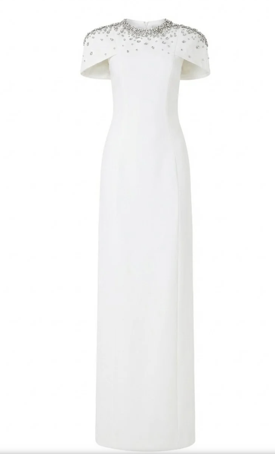Crystal Cape Gown – Ivory