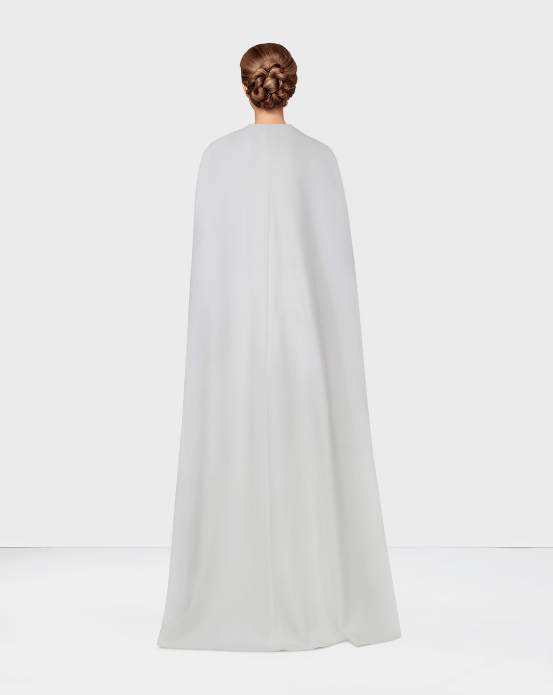 White column dress with cape