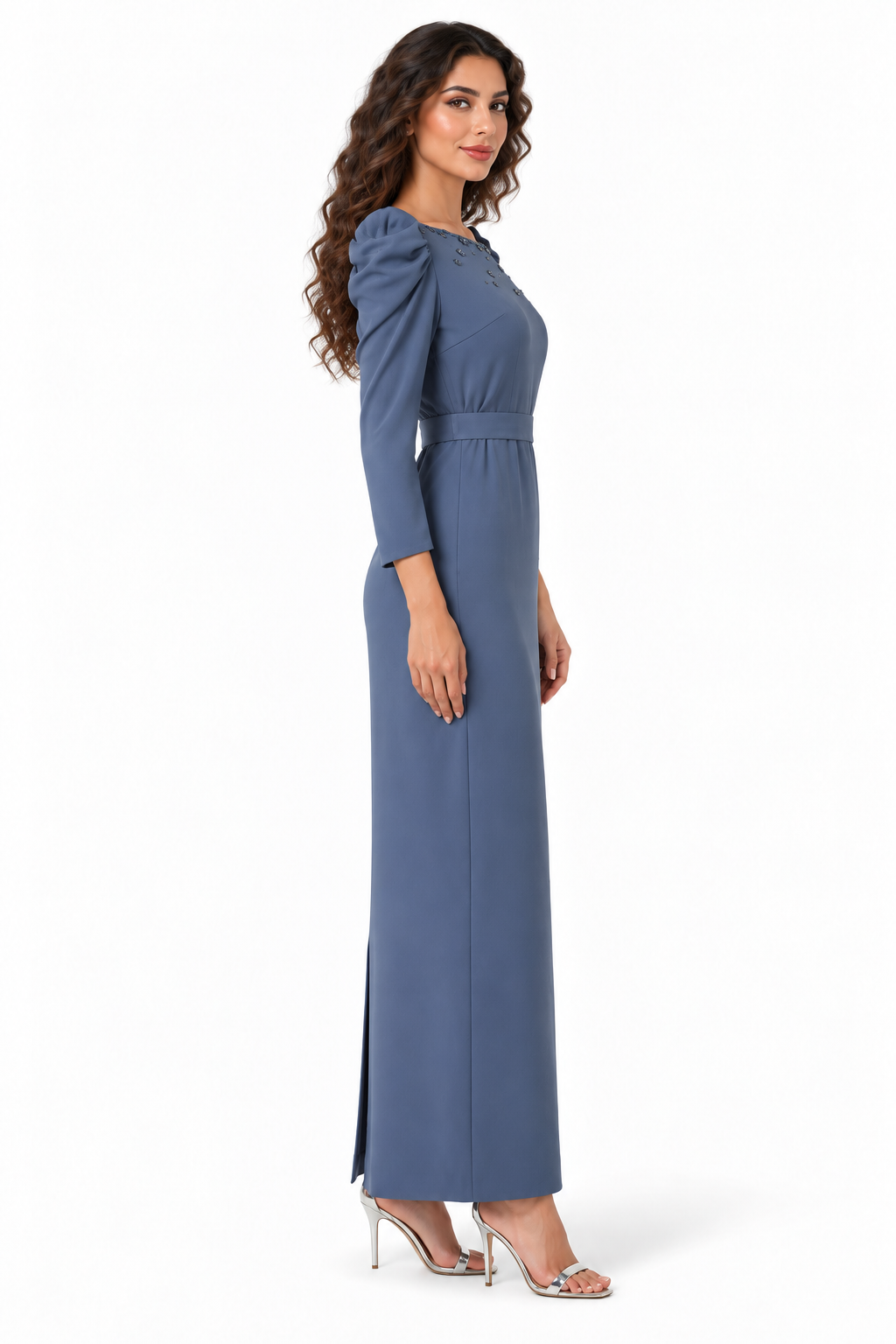 Jewel Neck Puff Sleeve - Grace