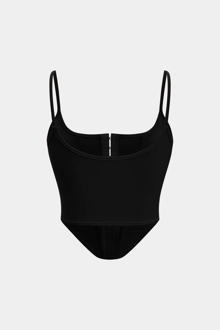 Solid Bustier Corset Tank Top