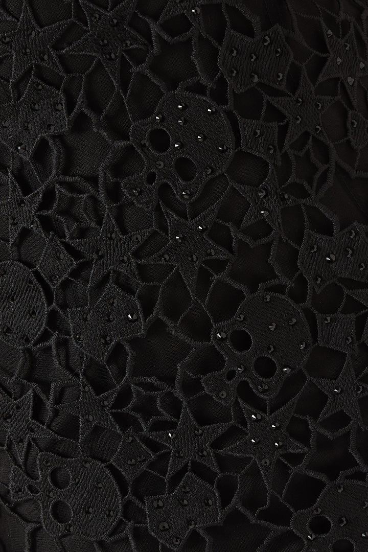 long-sleeve lace gown with sheer detailing – WILLEN