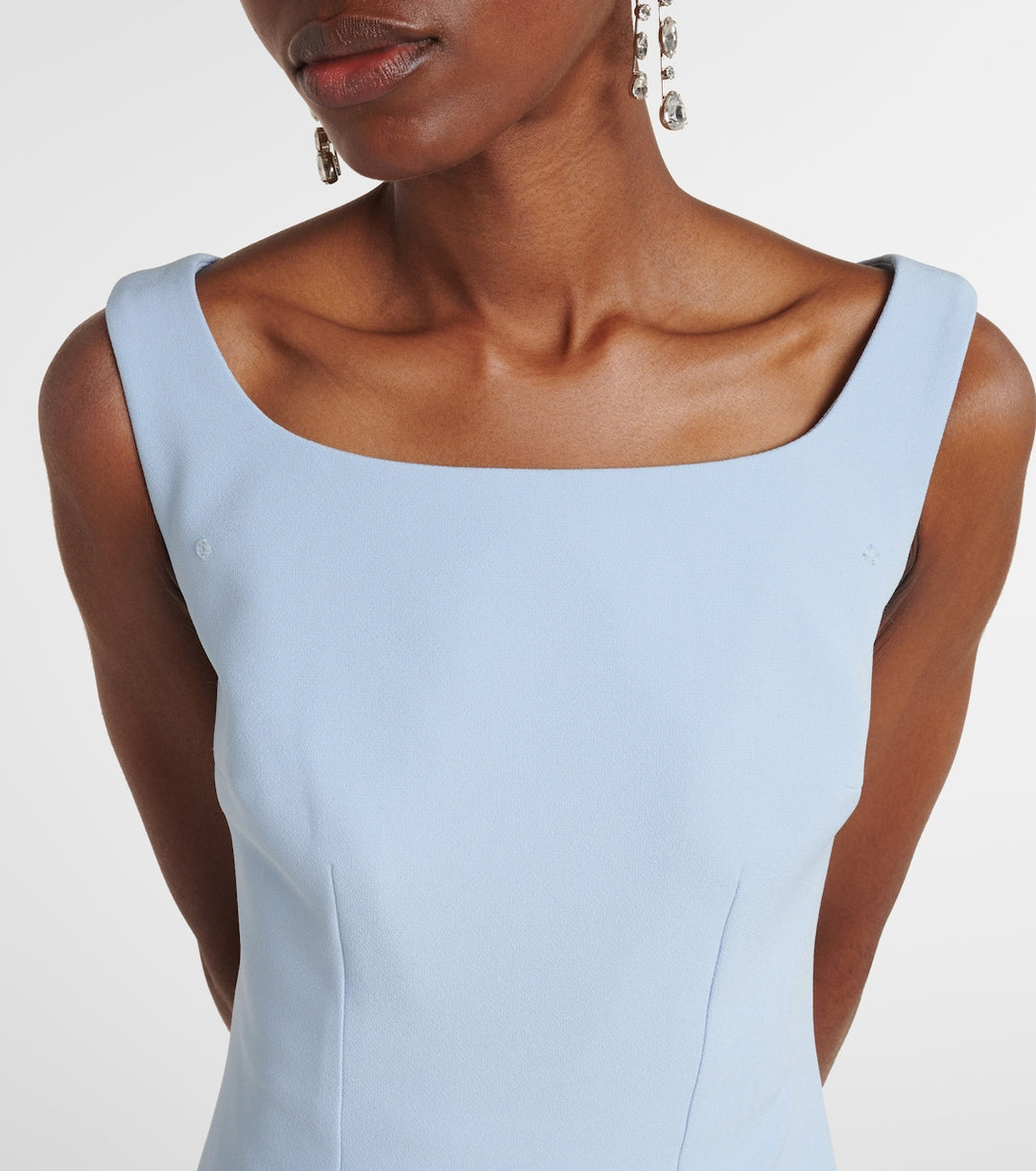 Embellished cape gown with straight silhouette – SKYLA