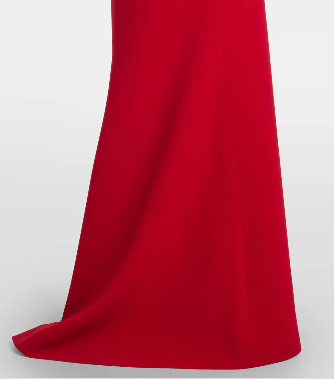 long sleeve V-neck gown with double bow detail – WALID-1