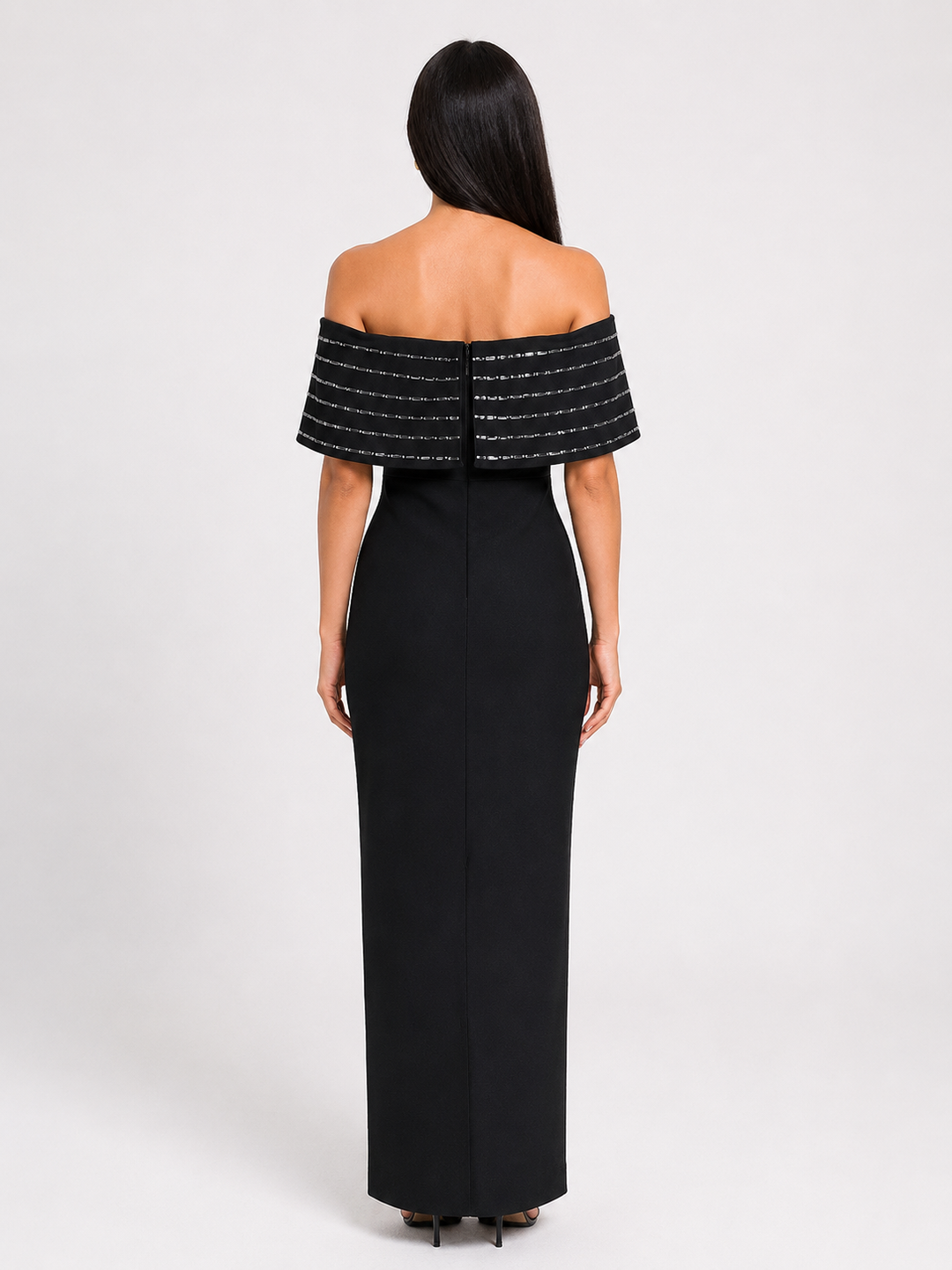 Elegant Off-Shoulder Evening Gown - Glamour
