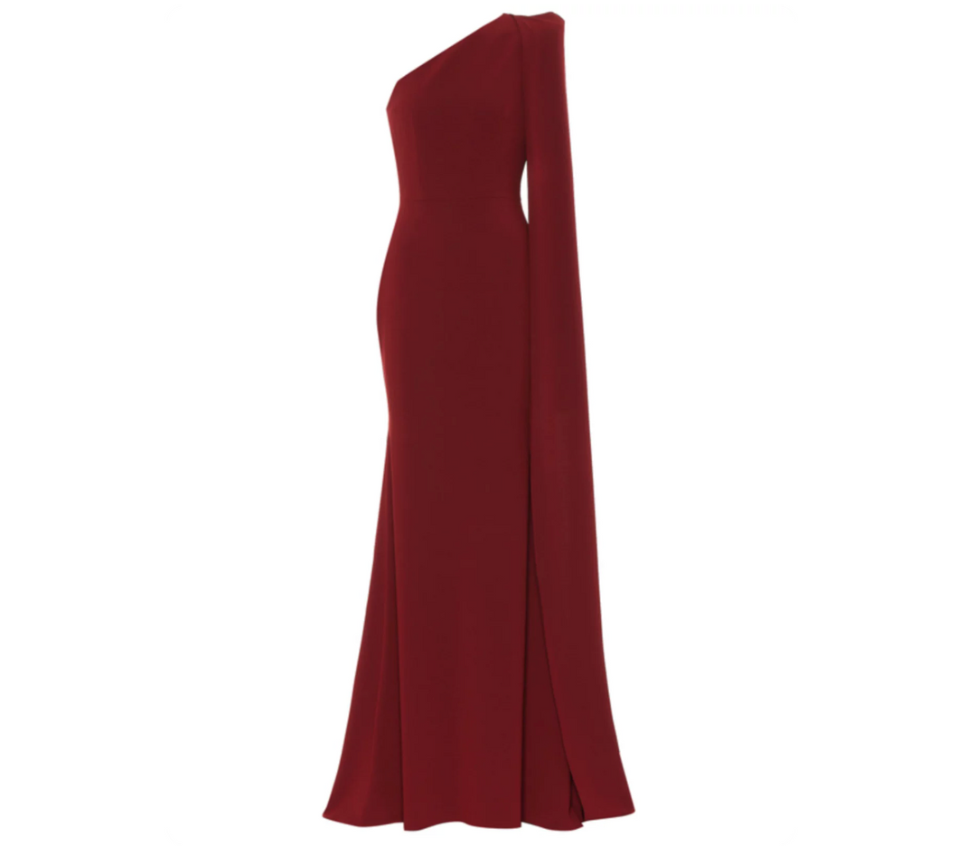 One-Shoulder Mermaid Gown – Merlot