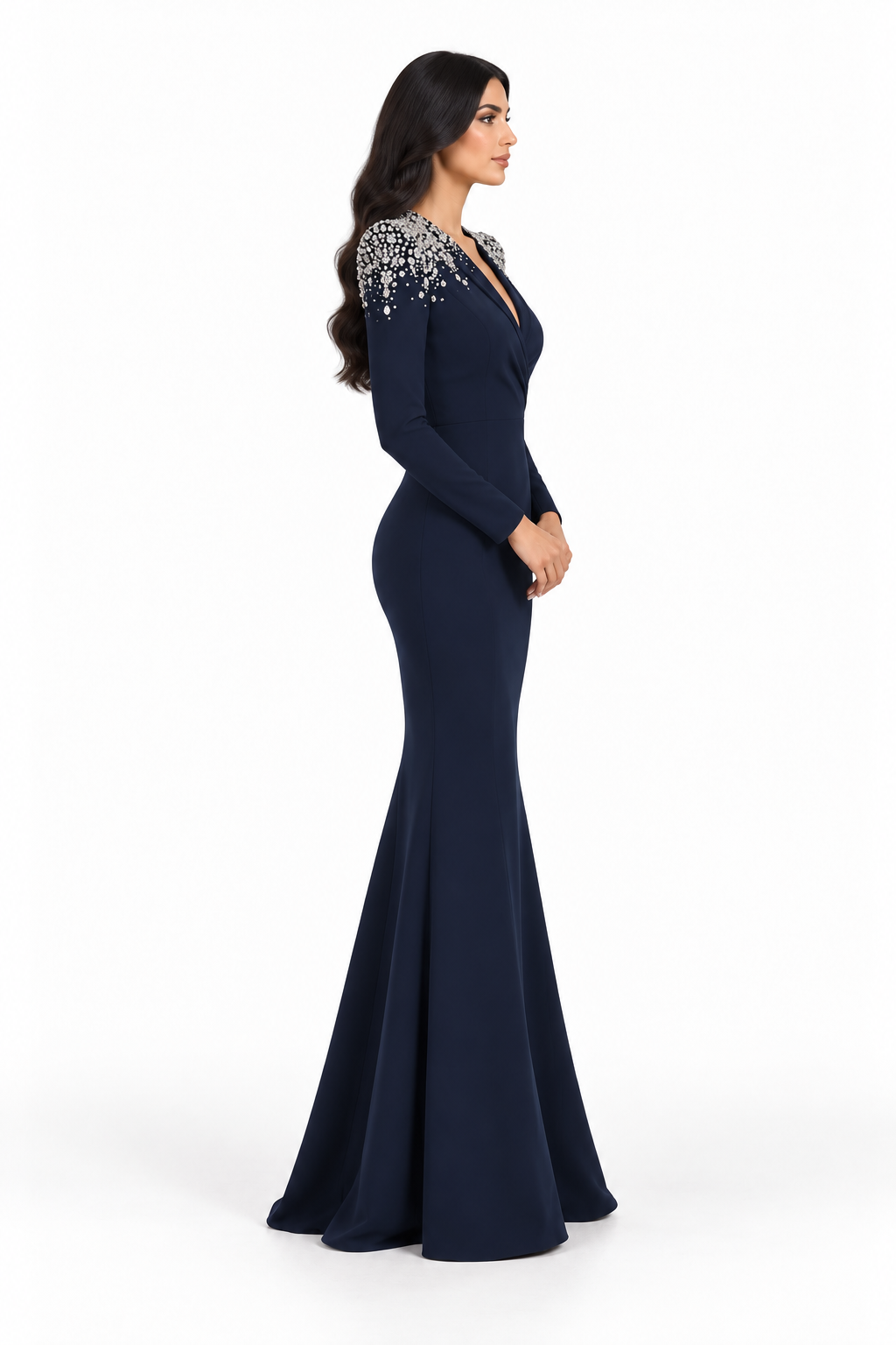 Crystal Shoulder Plunge Evening - Arcelia