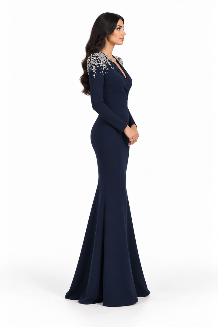 Crystal Shoulder Plunge Evening - Arcelia