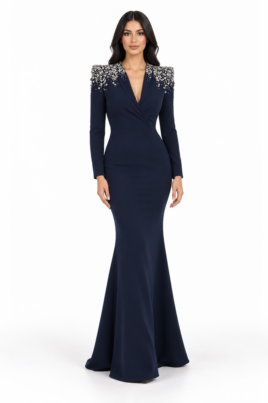 Crystal Shoulder Plunge Evening - Arcelia