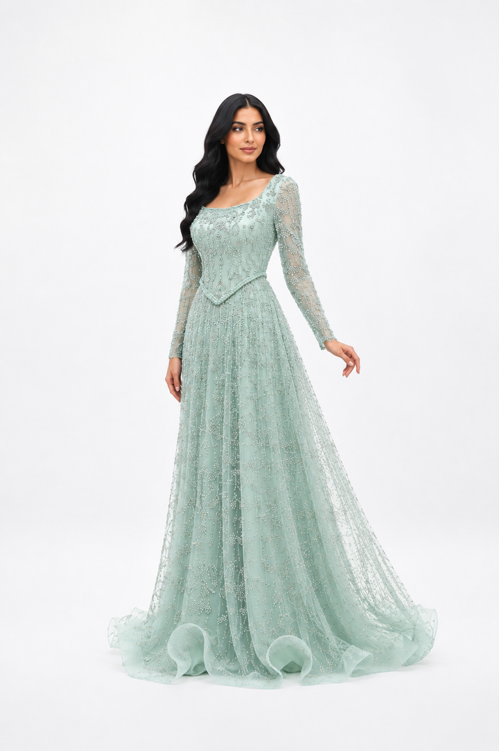 Glitter Corset A-Line Maxi Dress – RUBINA