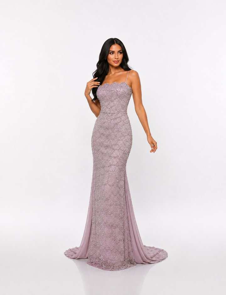 Crystal Beaded Mermaid Maxi Dress – SILVARA
