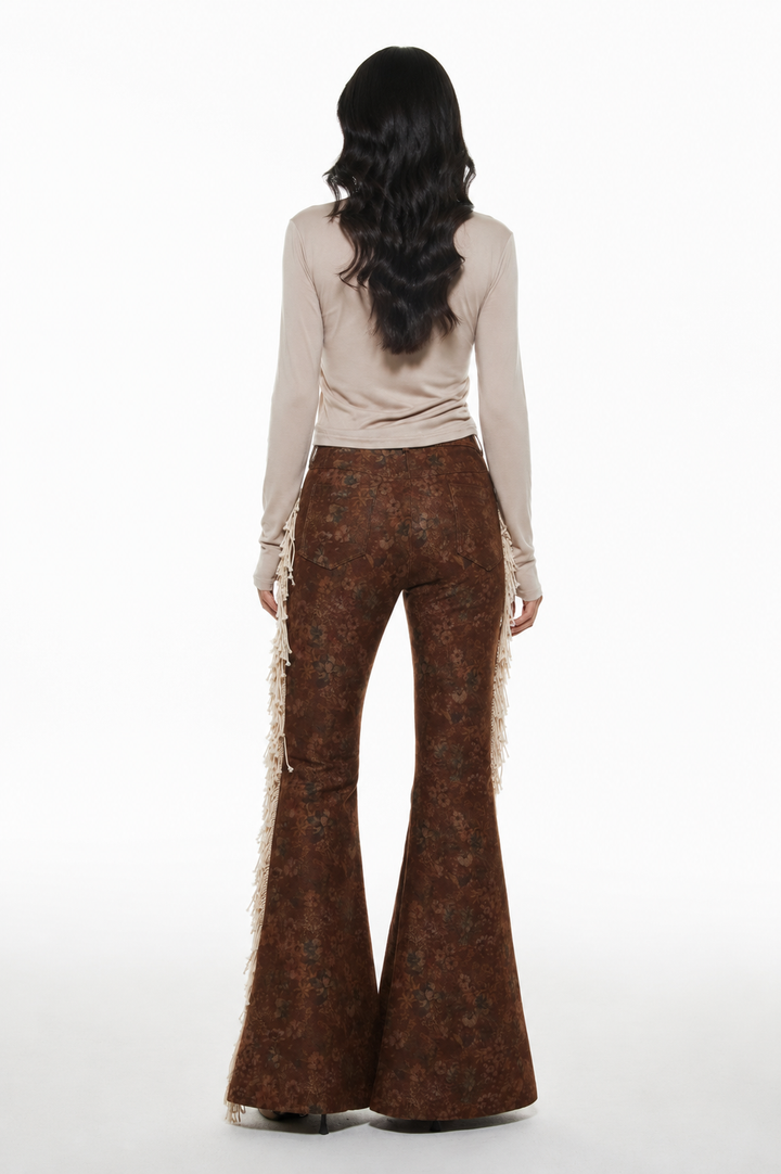 Floral Fringe Flare Pants – Sienna