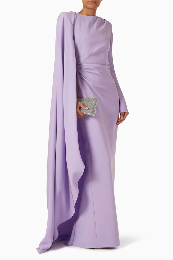 فستان منسدل بأكمام متدرجة غير متماثلة – ليلارا