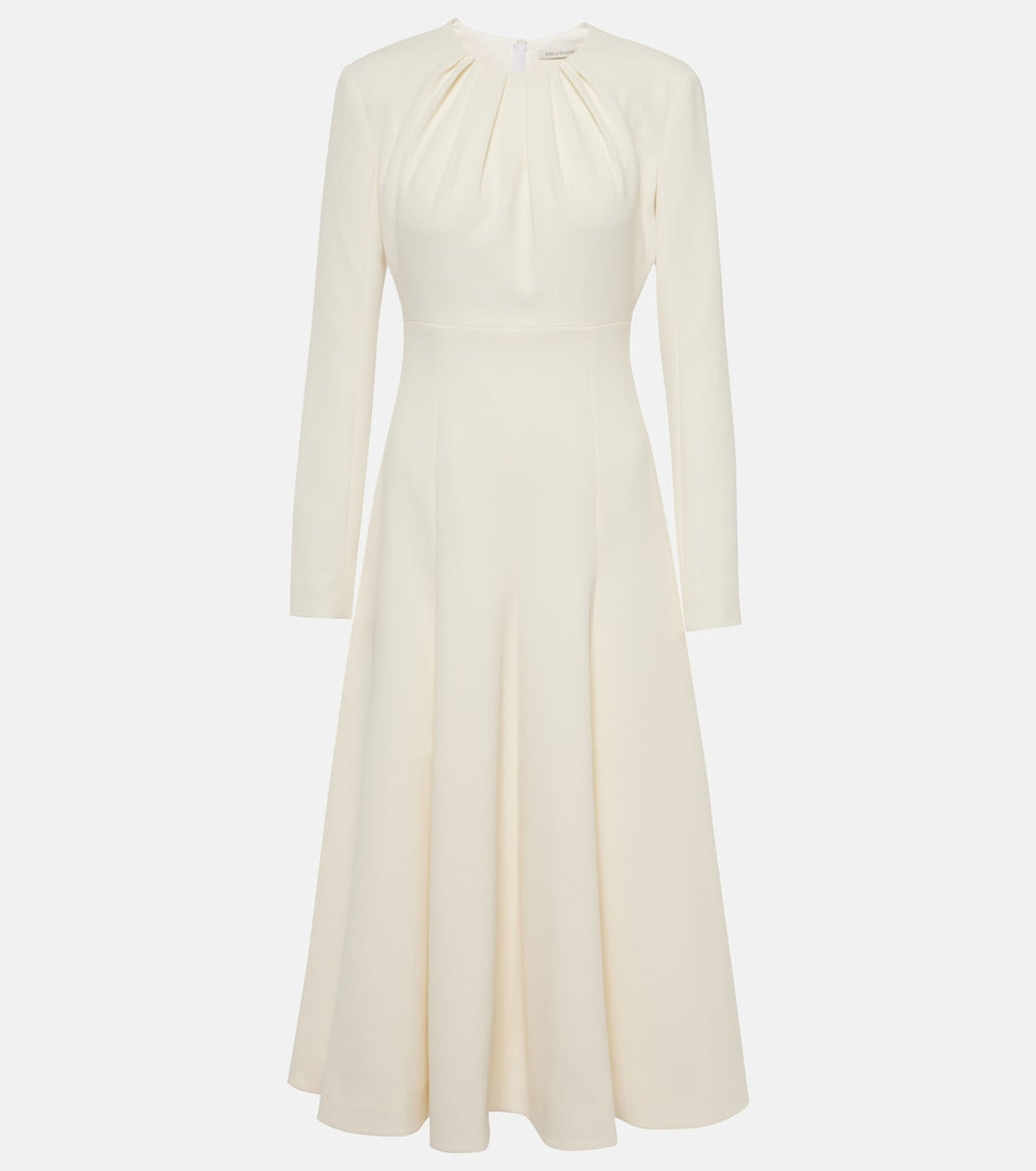 long-sleeve gathered midi dress – CELINA