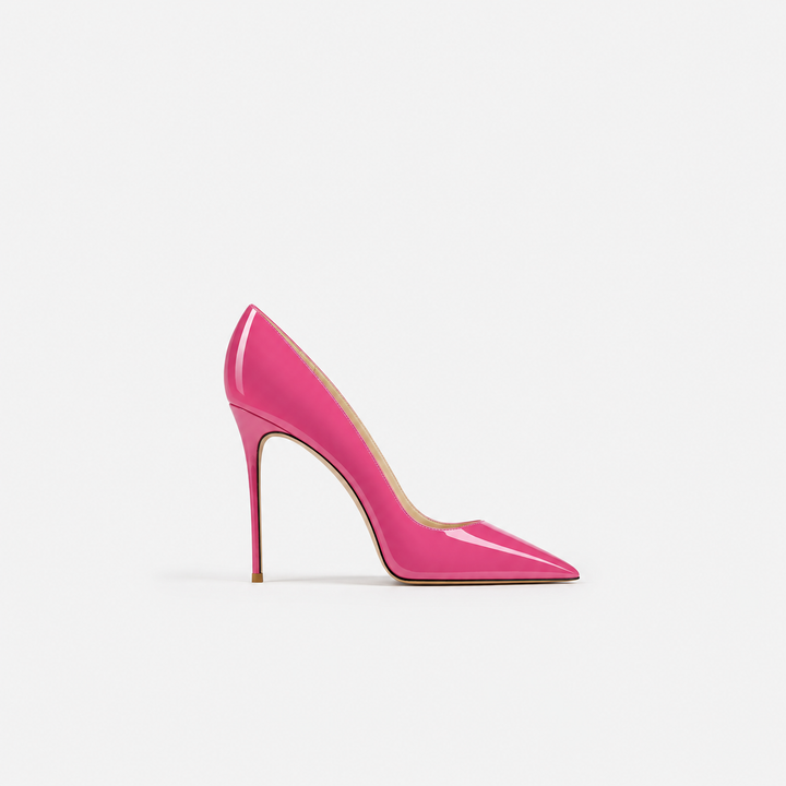 Pink Patent Leather Stiletto Pumps – FUCHSIA