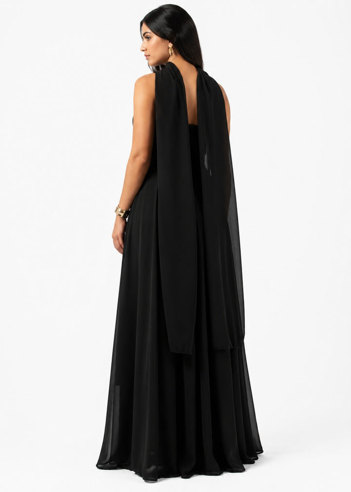 Strapless Draped Maxi Dress - Cream