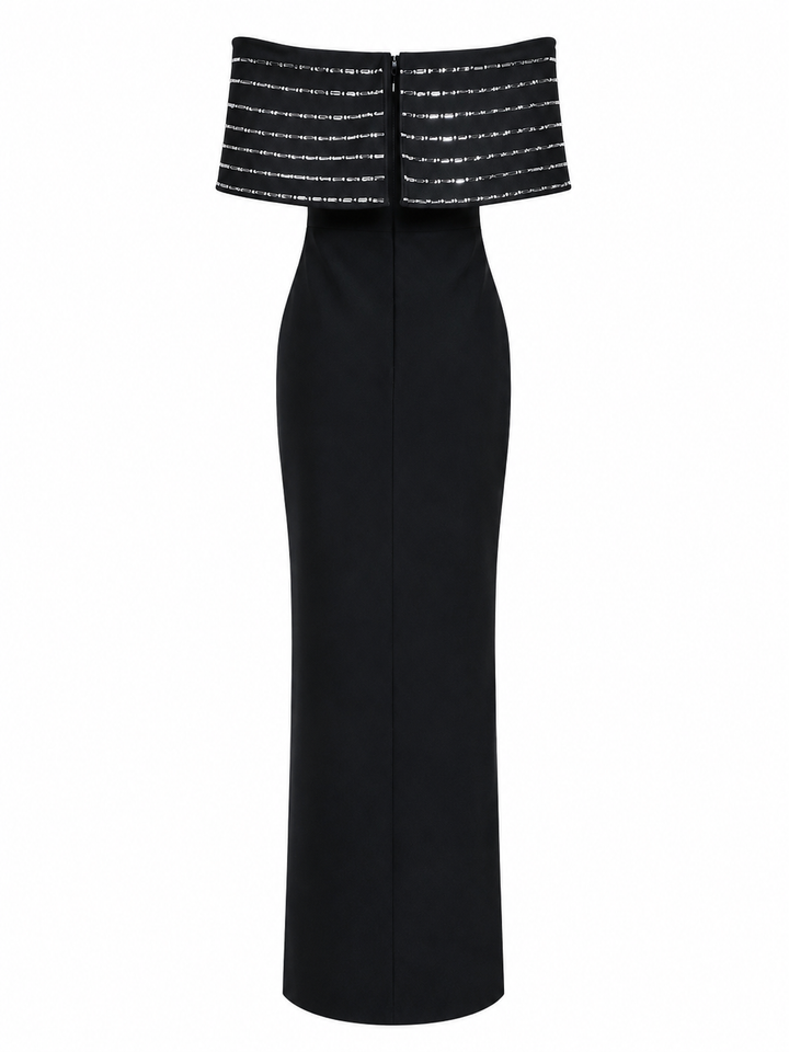 Elegant Off-Shoulder Evening Gown - Glamour