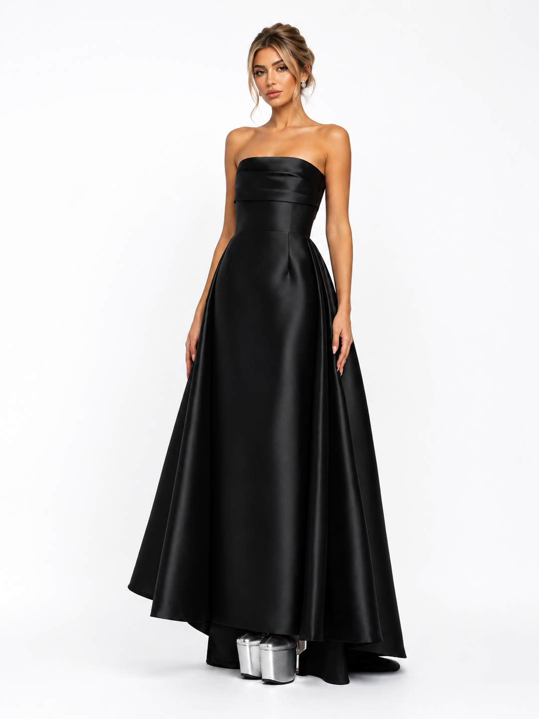 Strapless Satin Ball Gown – Amethyst