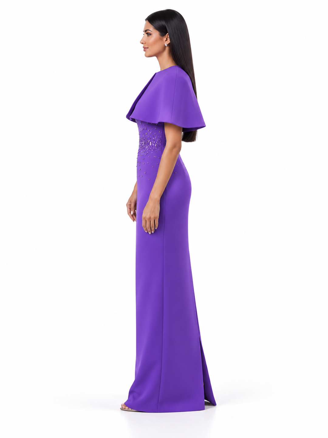 Crystal Waist Cape Column - Amethysta