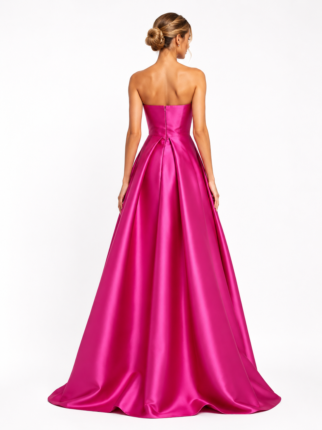 Strapless Satin Ball Gown – Amethyst