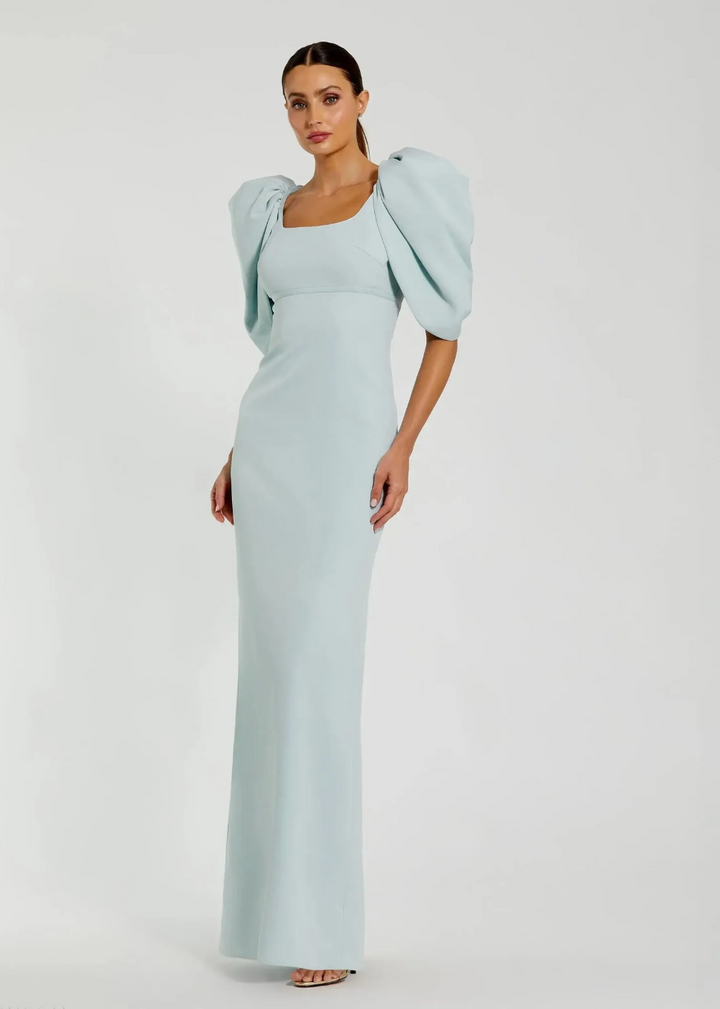 Statement Puff Sleeve Gown - Celeste