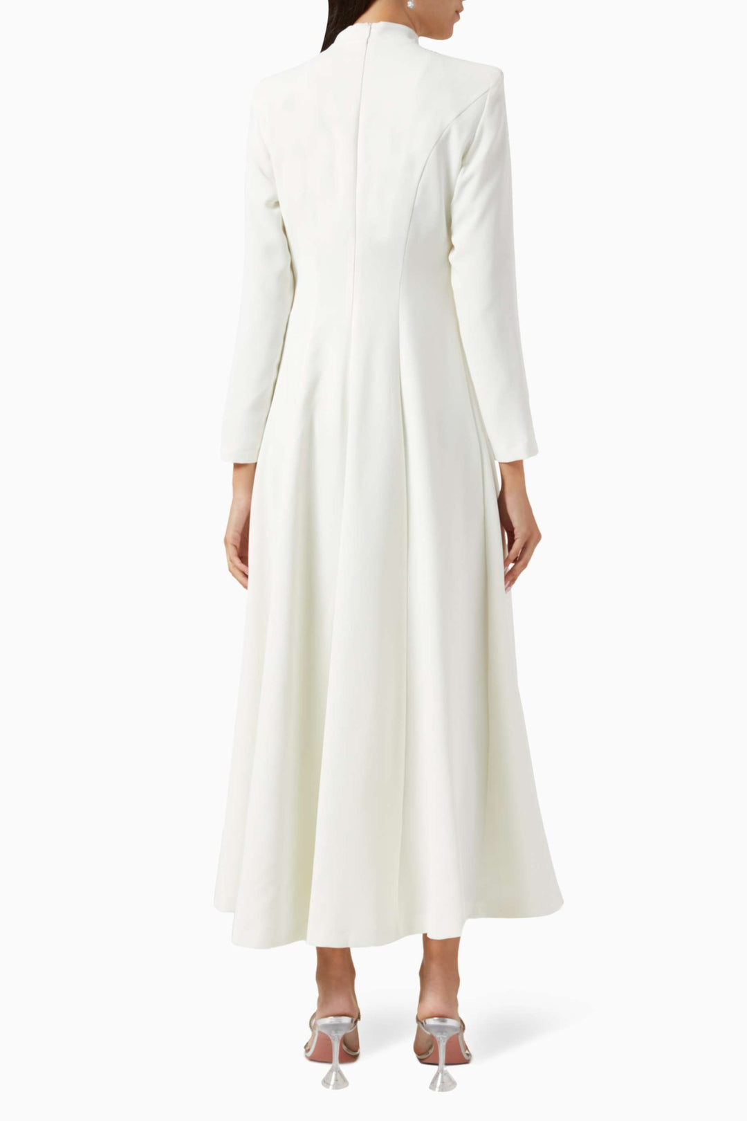 embellished high-neck A-line gown – CELESTE