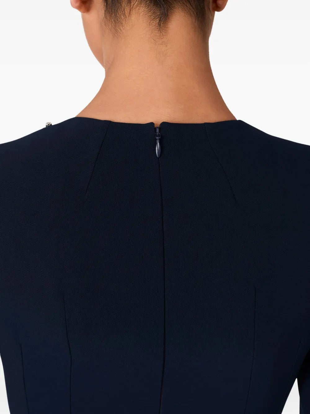 long-sleeve gown with cascading sequin ribbon – SAPPHIRE