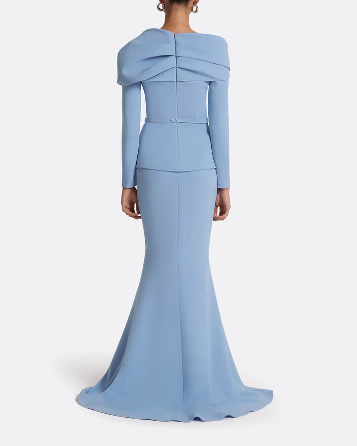 فستان مكشوف الكتفين مع خصر منتفخ – سيرينل-1
