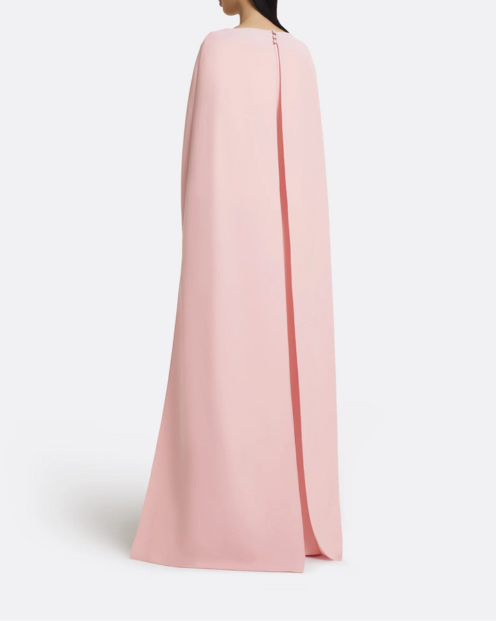 cape-sleeve A-line gown – LYCHEE