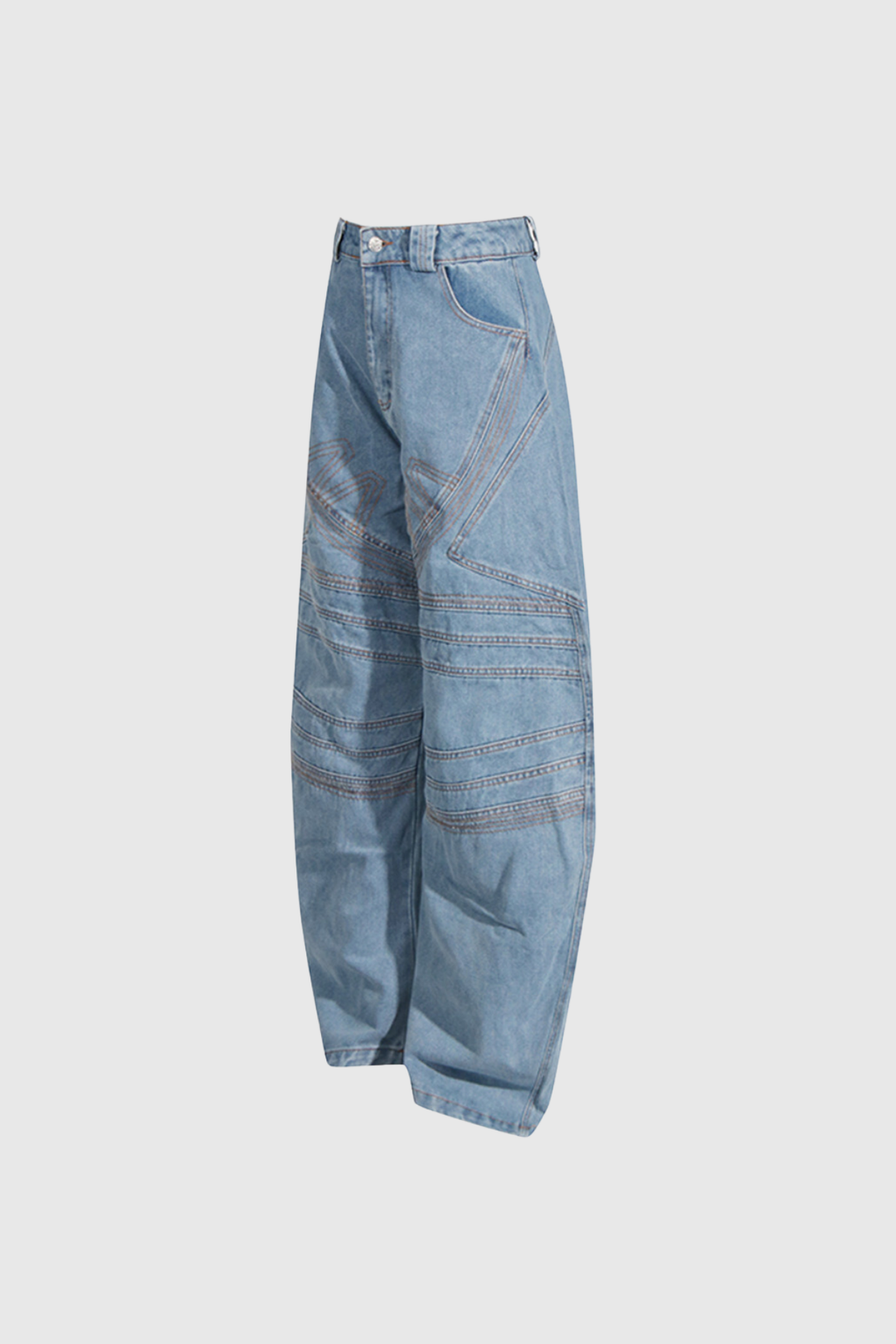 Acton Stripe Deconstruct Wide Jeans