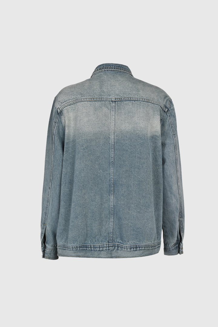 Aegle Deconstruct Asymmetric Denim Jacket