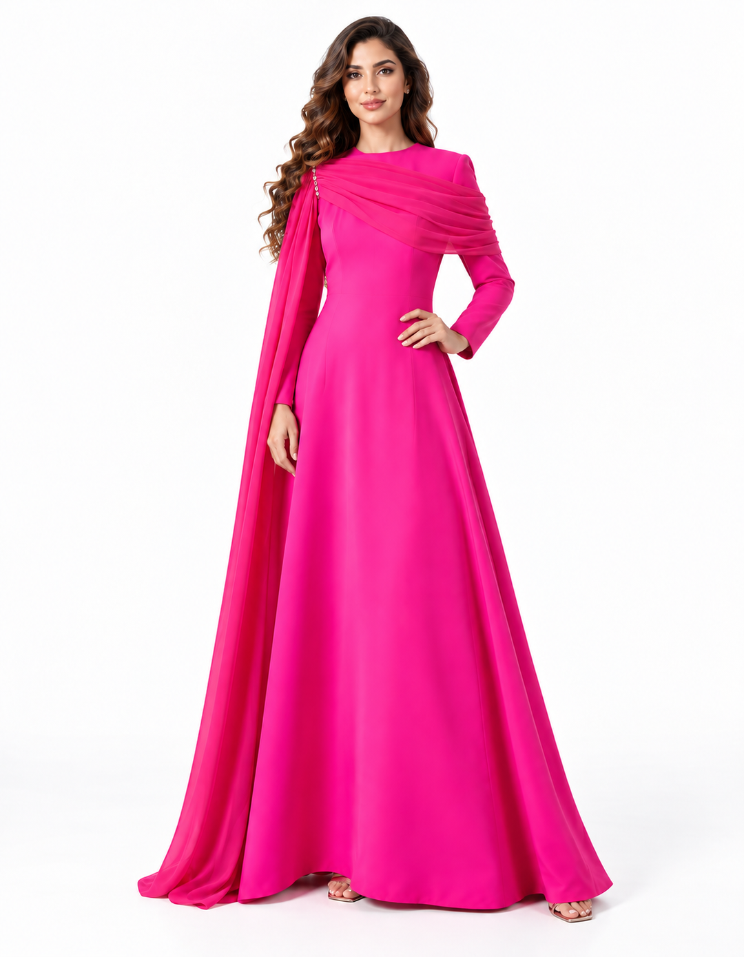 Draped Cape Shoulder Evening - Élan