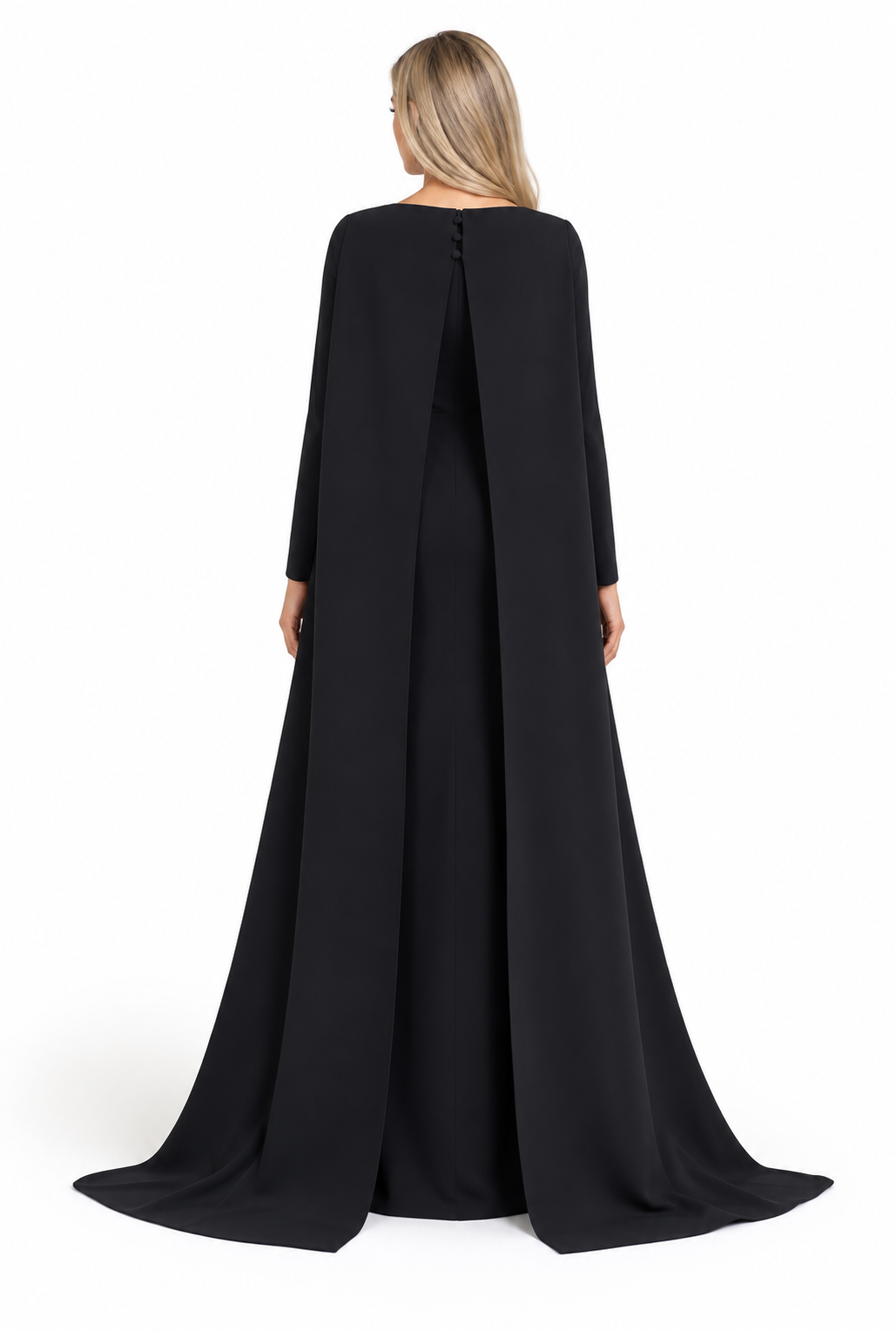 Cape Sleeve Boat Neck Maxi Dress – Evelisse