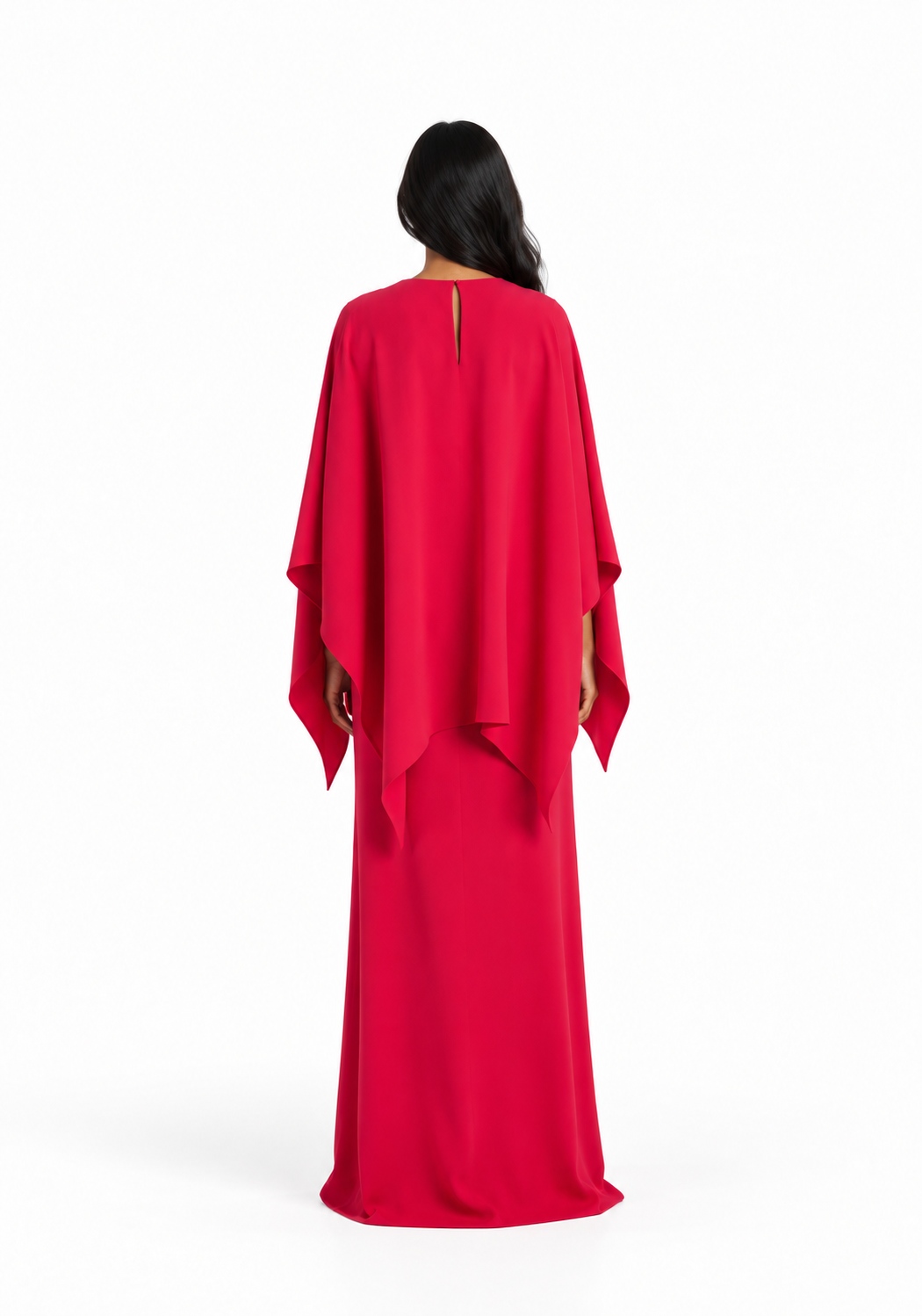 Layered Cape Maxi Dress – Rosavelle