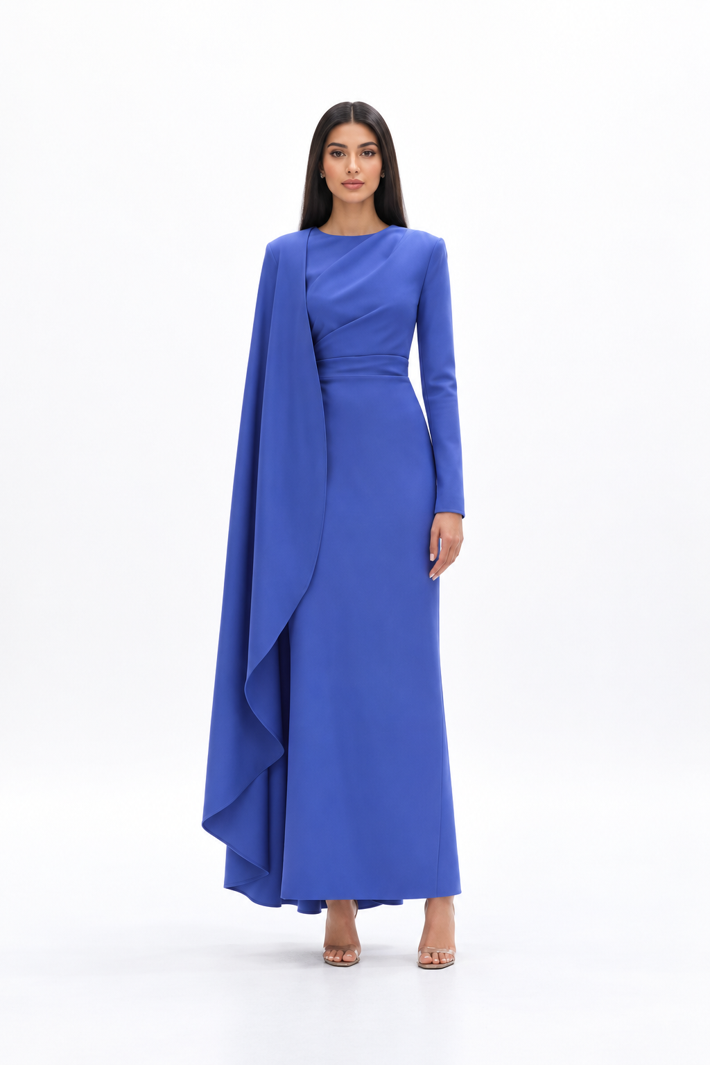 Draped Cape Sleeve Maxi Dress – Elsinore