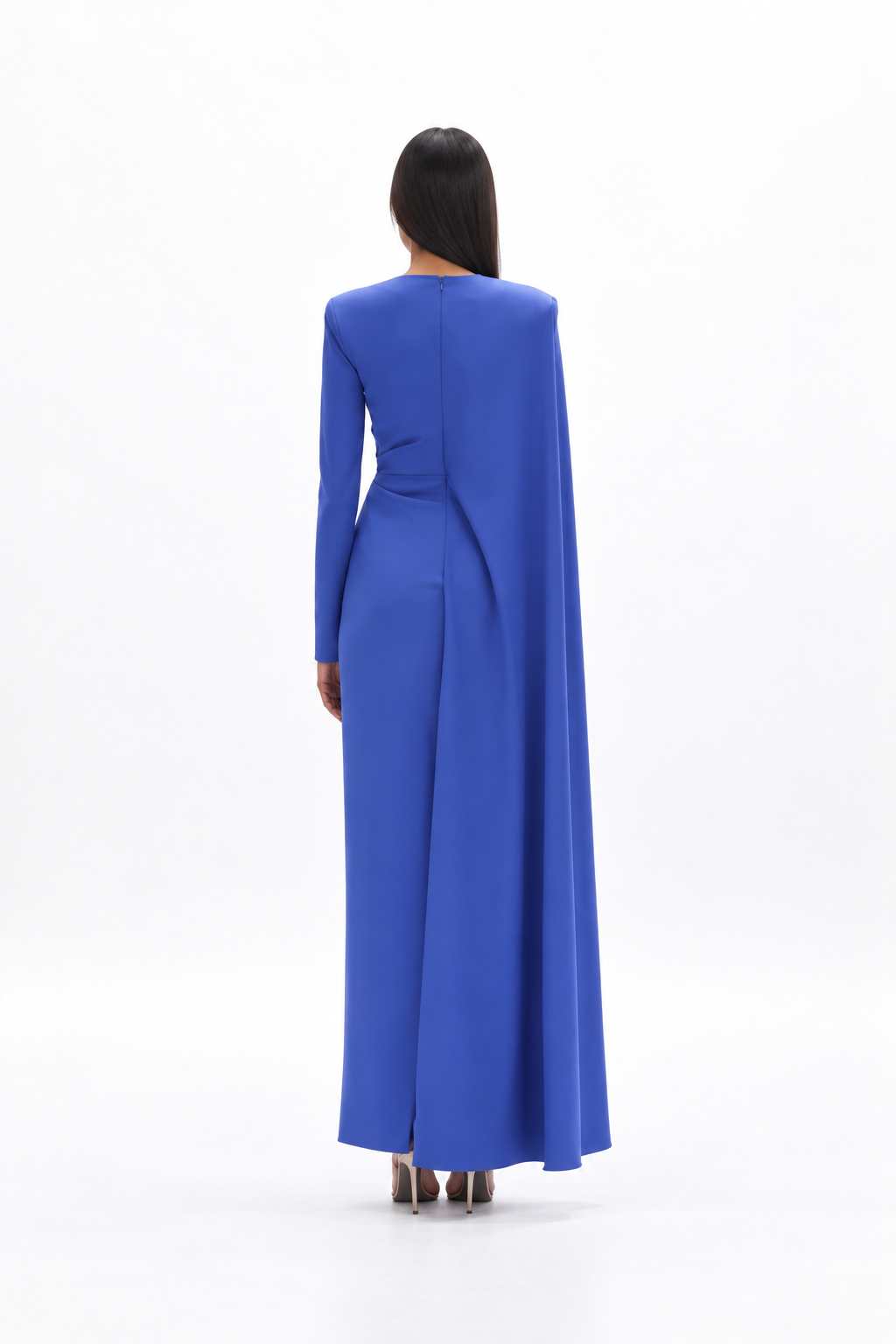Draped Cape Sleeve Maxi Dress – Elsinore