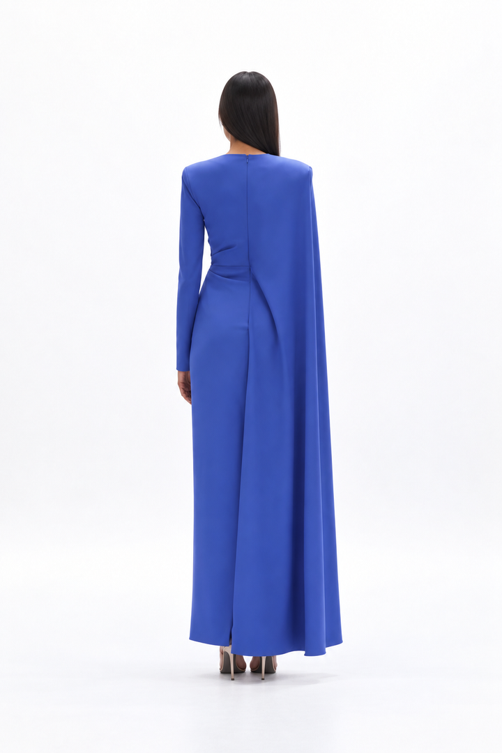 Draped Cape Sleeve Maxi Dress – Elsinore