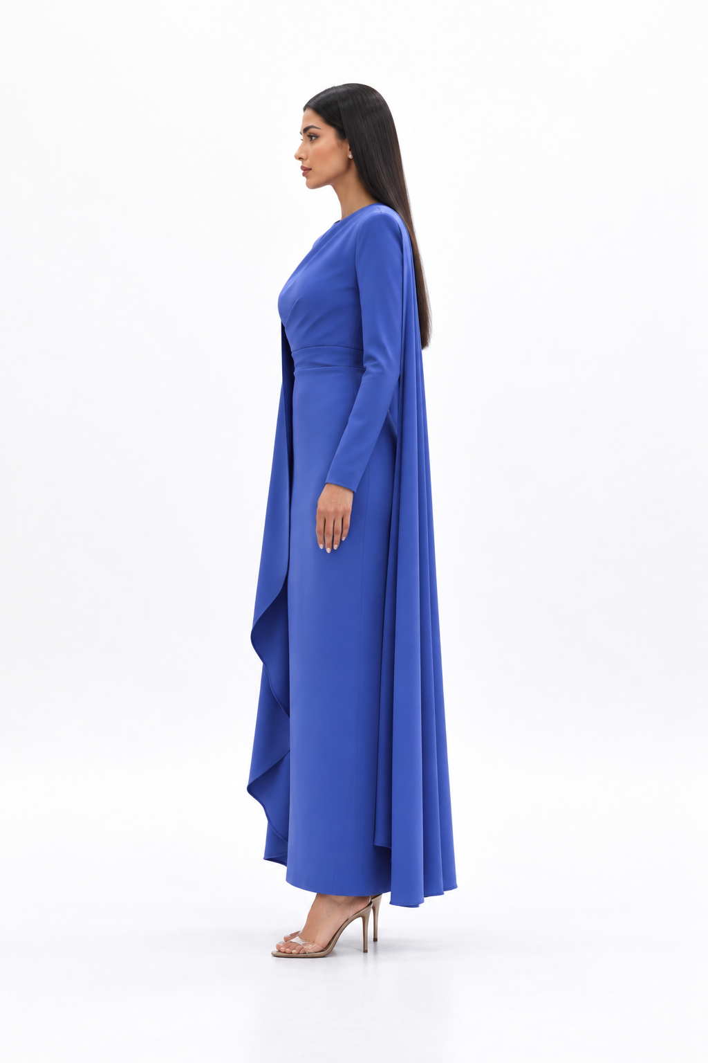 Draped Cape Sleeve Maxi Dress – Elsinore