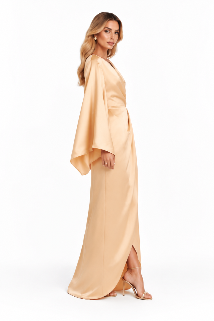Satin Wrap Kimono Gown - Soska