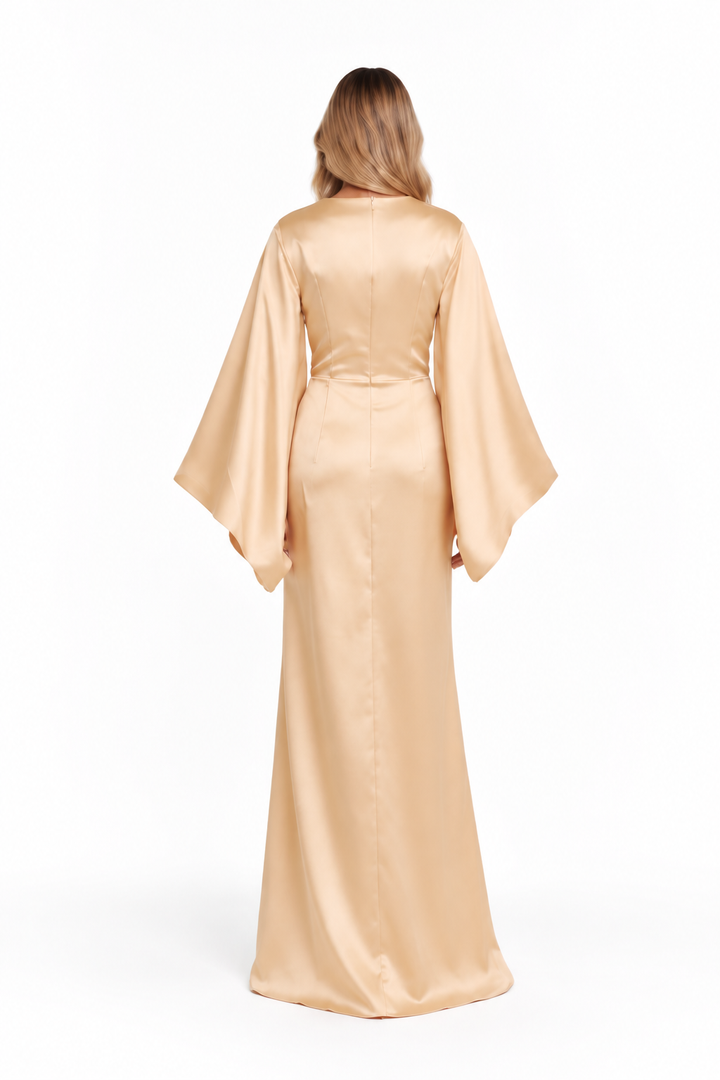 Satin Wrap Kimono Gown - Soska